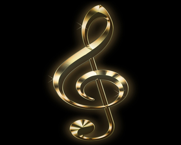 Gold treble clef icon
